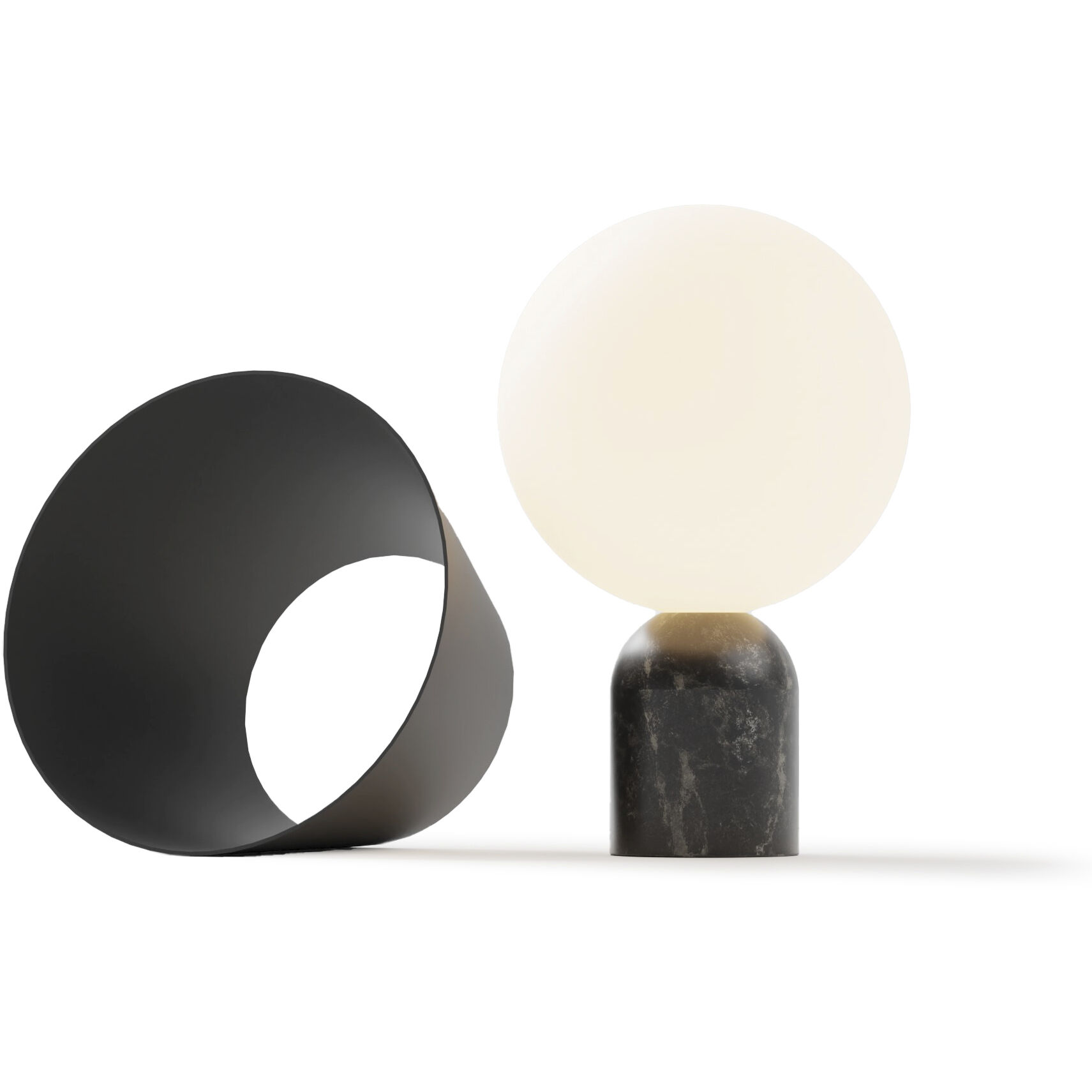 Dude 12.65 inch 7 watt Marquina Black Table Lamp Portable Light